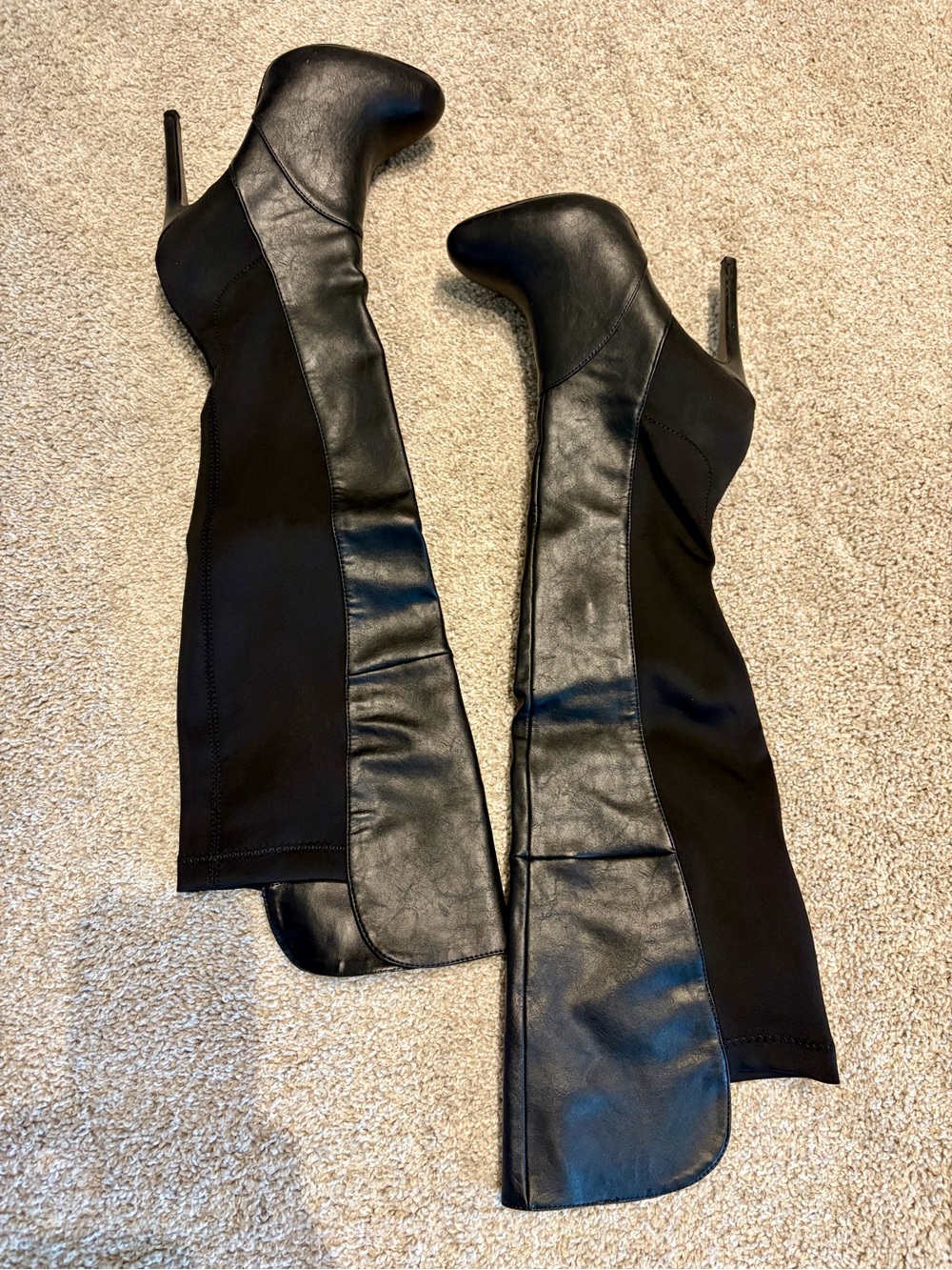 Steve Madden Black Over-the-Knee Stiletto Boots
